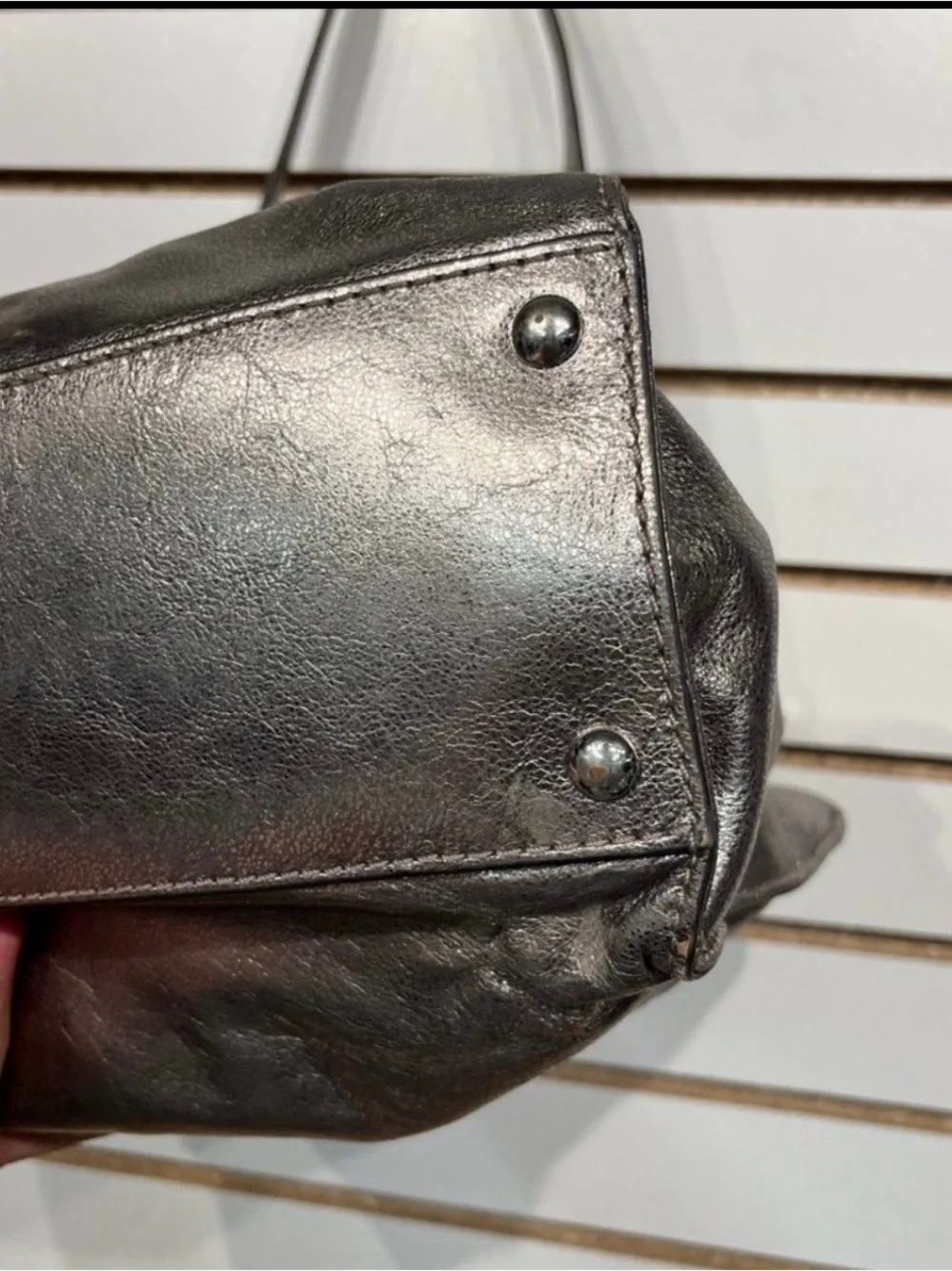 Michael Kors Metallic Gunmetal Shoulder Bag